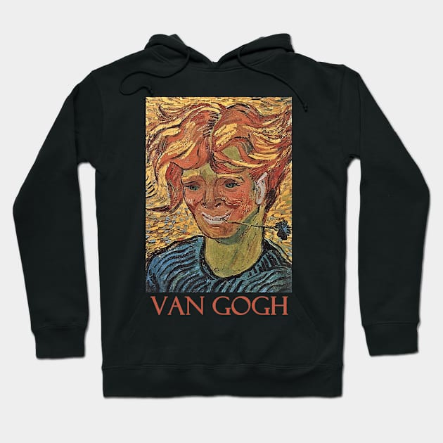 Young Man with Cornflower by Vincent van Gogh Hoodie by Naves